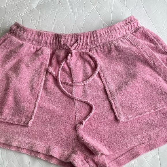 ZARA SHORTS TERRY CLOTH DRAWSTRING Pull On SZ Medium - Picture 2 of 7